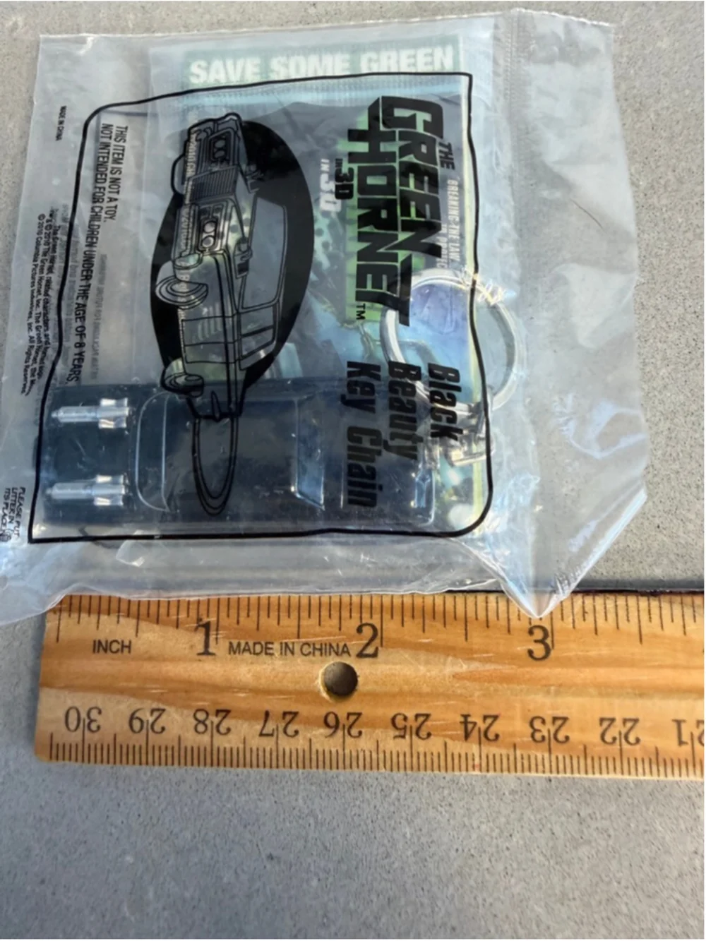 2010 The Green Hornet Black Beauty Key Chain Sealed Carl’s Jr Hardee’s Promo Mov